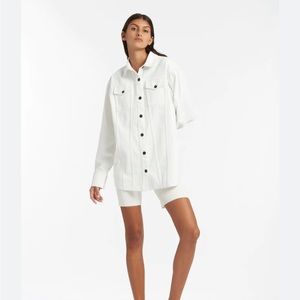 SIR The Label White Denim Jacket